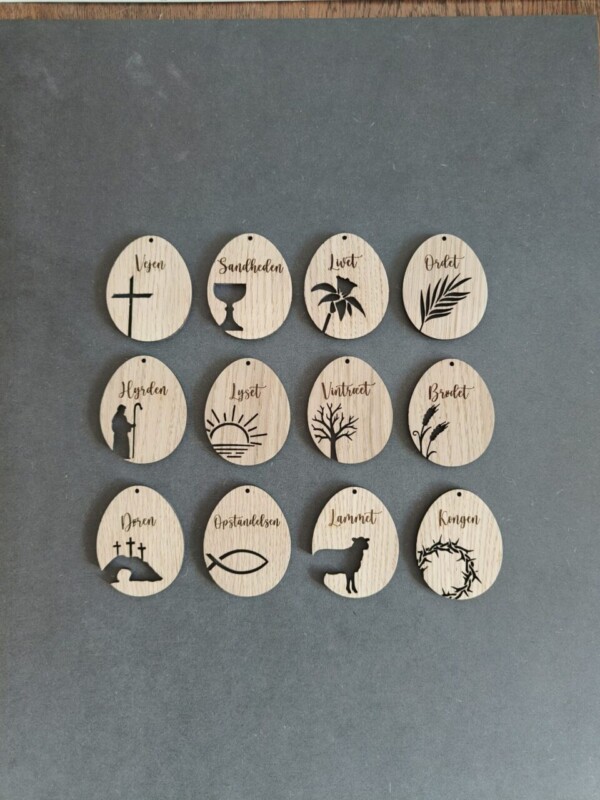 Påskeæg - Lam - med tekst