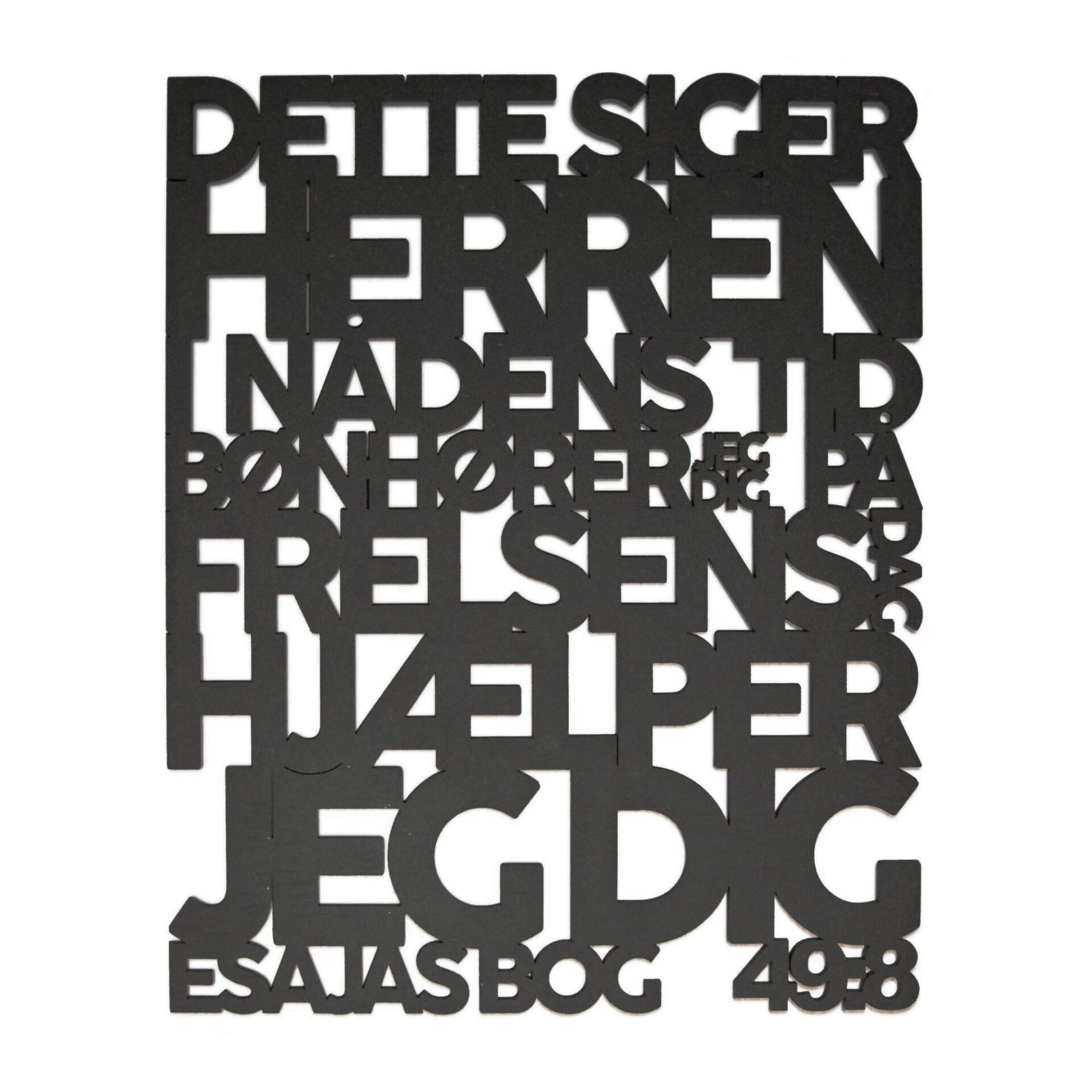 Dette siger herren i nådens tid | Træskilt | Esajasbog 49:8 | Bibelvers