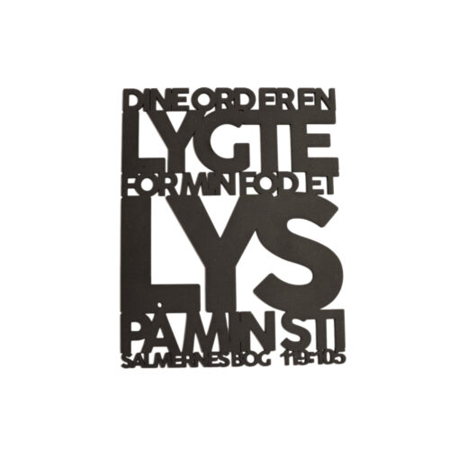 Dine ord er en lygte 3.0 Dine ord er en lygte | Træskilt | Salmernes bog 119:105 | Bibelvers