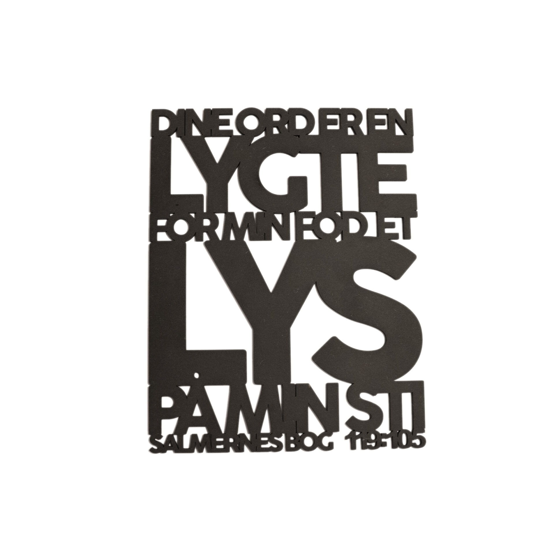 Dine ord er en lygte 3.0 Dine ord er en lygte | Træskilt | Salmernes bog 119:105 | Bibelvers