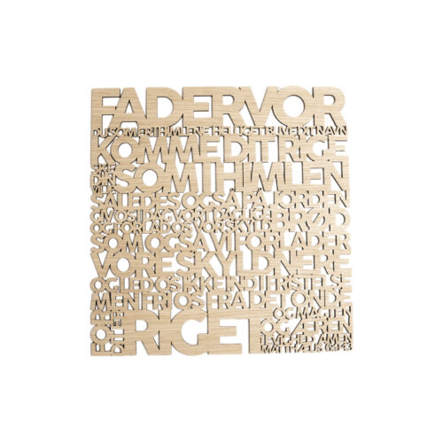 Fadervor 2.0 Fadervor | Træskilt | Matthæus 6:9-13 | Bibelvers
