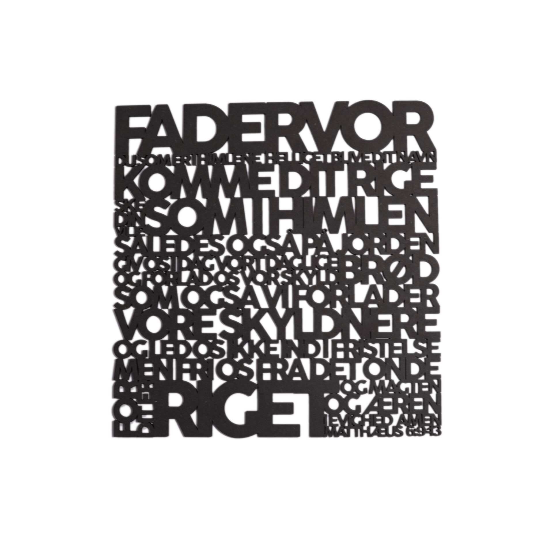 Fadervor 3.0 Fadervor | Træskilt | Matthæus 6:9-13 | Bibelvers