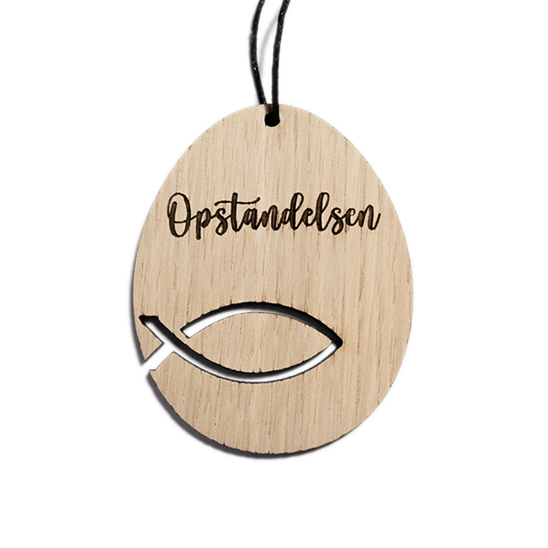 Påskeæg - Fisk - med tekst