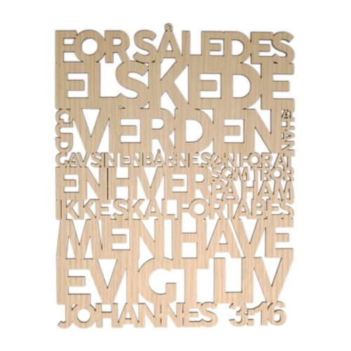For således elskede gud 2.0 For således elskede gud | Træskilt | Johannes 3:16 | Bibelvers