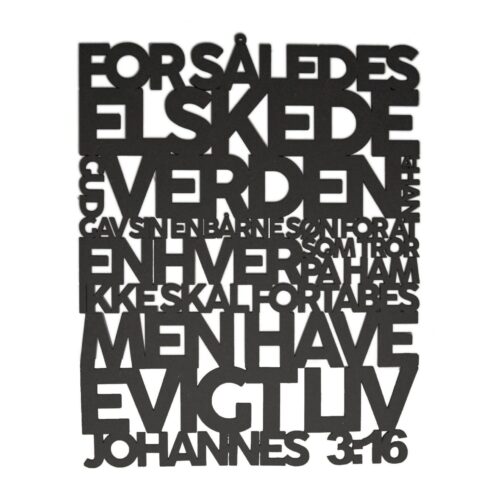For således elskede gud 3.0 For således elskede gud | Træskilt | Johannes 3:16 | Bibelvers