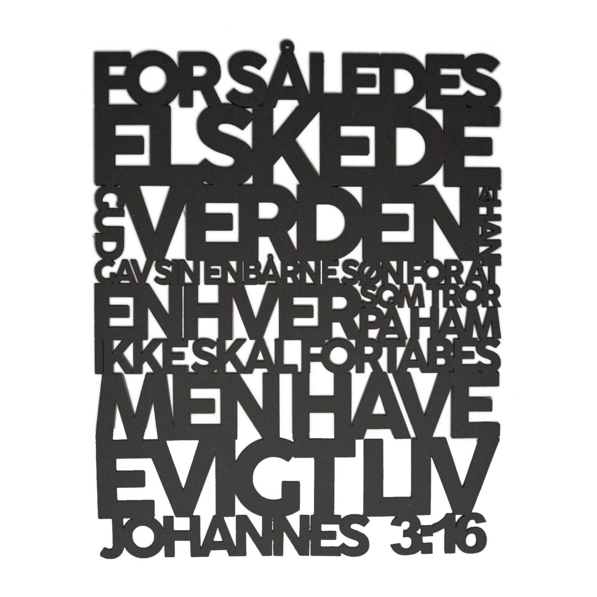 For således elskede gud 3.0 For således elskede gud | Træskilt | Johannes 3:16 | Bibelvers