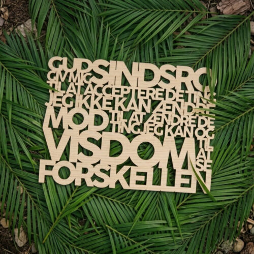 Gud giv mig sindsro Gud giv mig sindsro - Træskilt