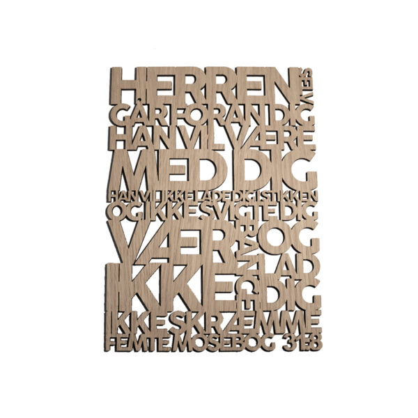 Herren selv går foran dig | Træskilt | 5. Mosebog 31:8 | Bibelvers