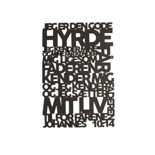 Jeg er den gode hyrde | Træskilt | Johannes 10:14-15 | Bibelvers