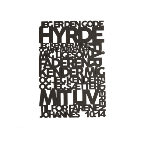 Jeg er den gode hyrde | Træskilt | Johannes 10:14-15 | Bibelvers