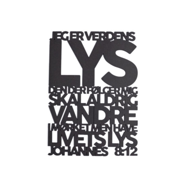 Jeg er verdens lys | Træskilt | Johannes 8:12 | Bibelvers