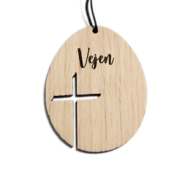 Påskeæg - Kors - med tekst