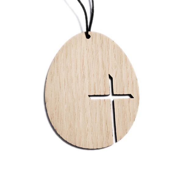 Påskeæg - Kors - med tekst