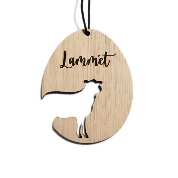 Påskeæg - Lam - med tekst