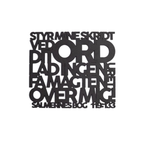 Styr mine skridt ved dit ord | Træskilt | Salmernes bog 119:133 | Bibelvers