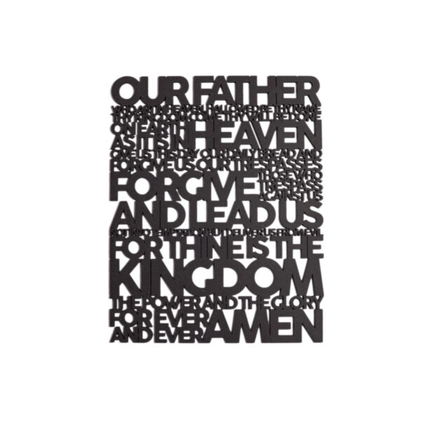 The Lord's Prayer | Træskilt | Matthæus 6:9-13 | Bibelvers