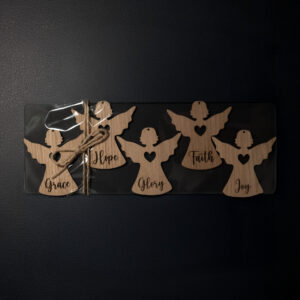 Engle Med Navne - Sæt af 5 styks