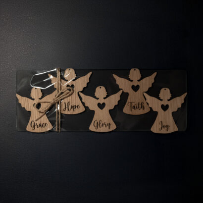 Untitled-11 Engle Med Navne - Sæt af 5 styks